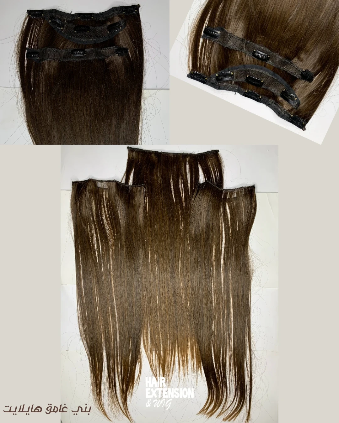 Straight Clip in hair Extension 3 pieces 175G 30" highlight brown(t12) product-image