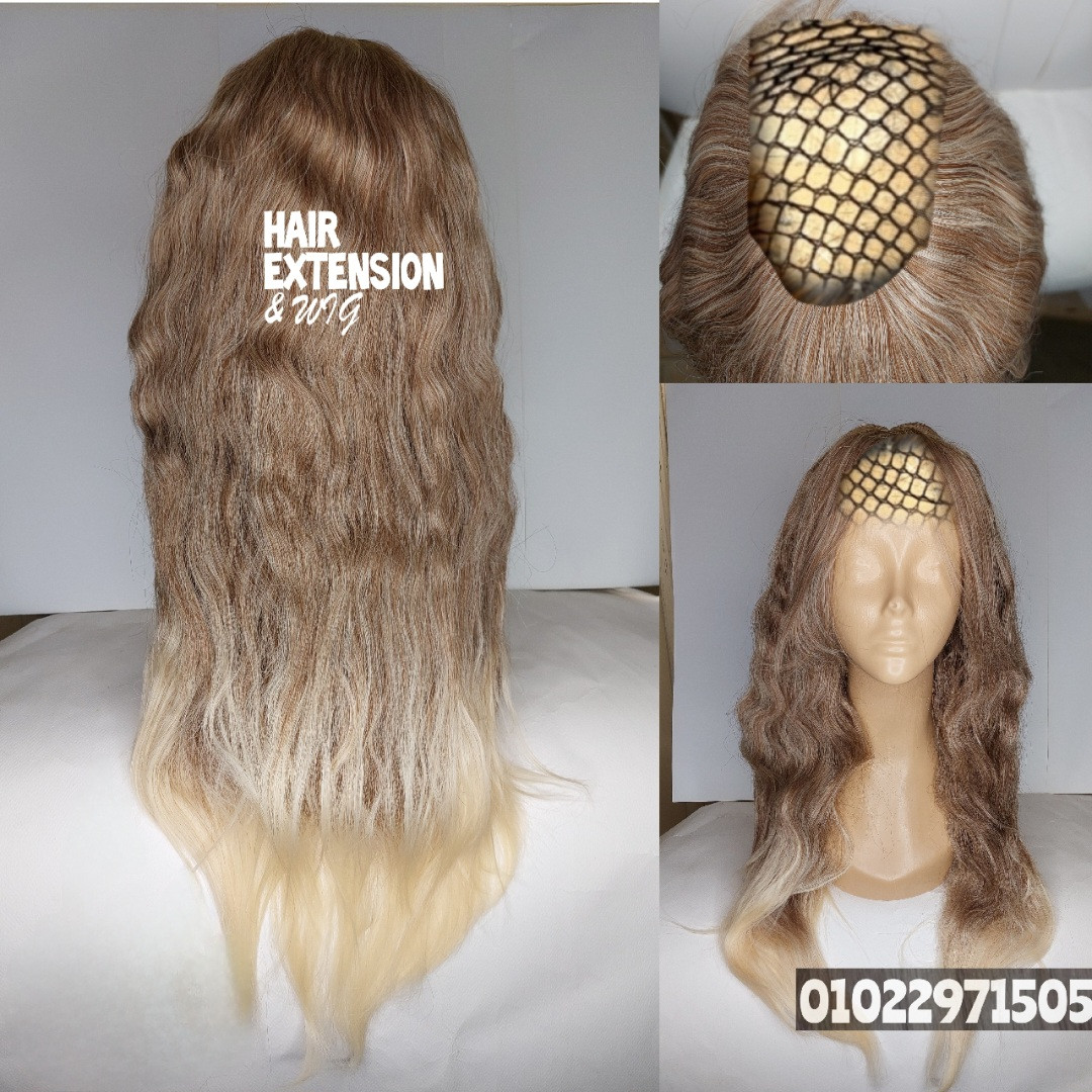 Wavy "30 inch " 240gm Ash highlights blonde (T88) U Part Wig product-image