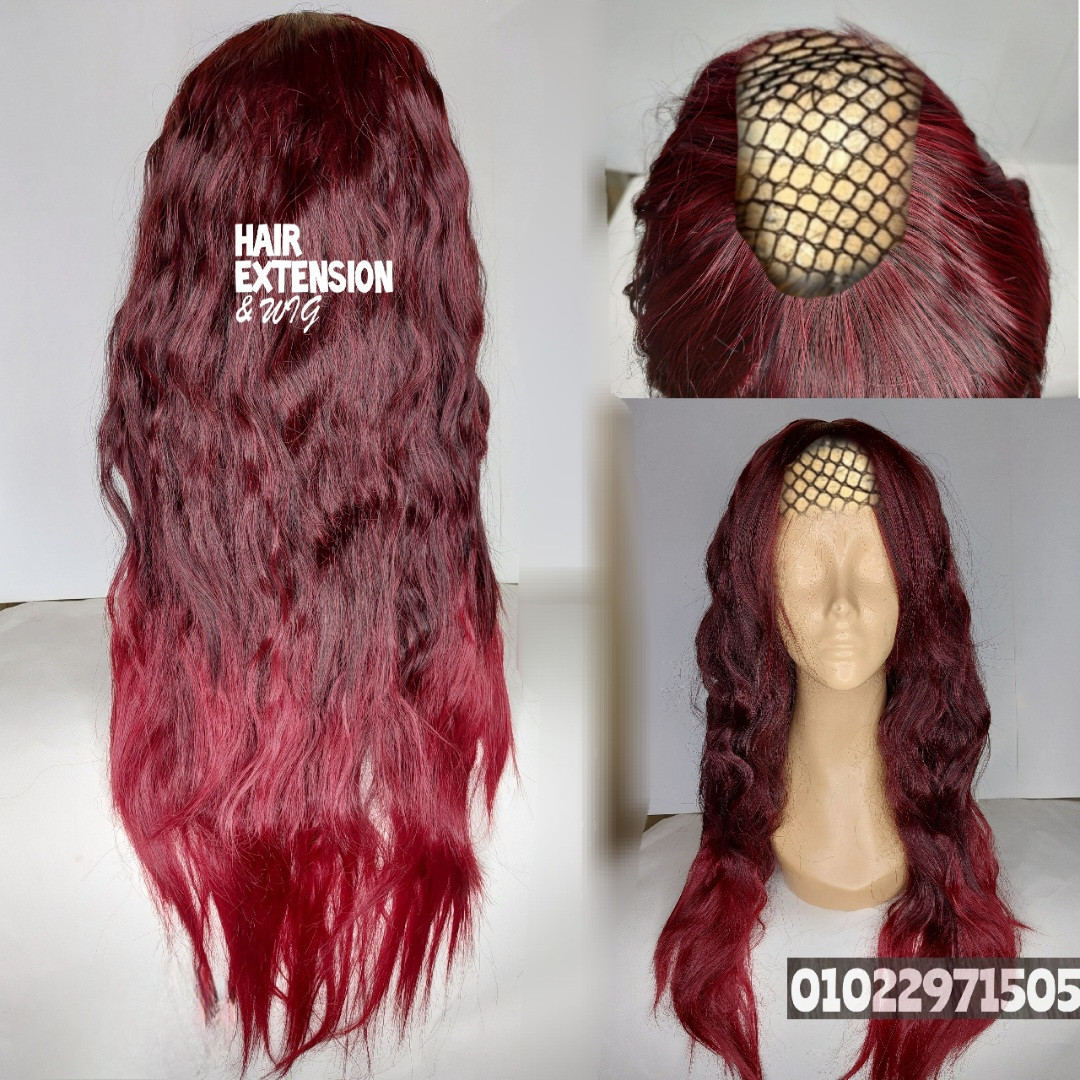 Wavy "30 inch " 240gm fiery red (sht45) U Part Wig product-image