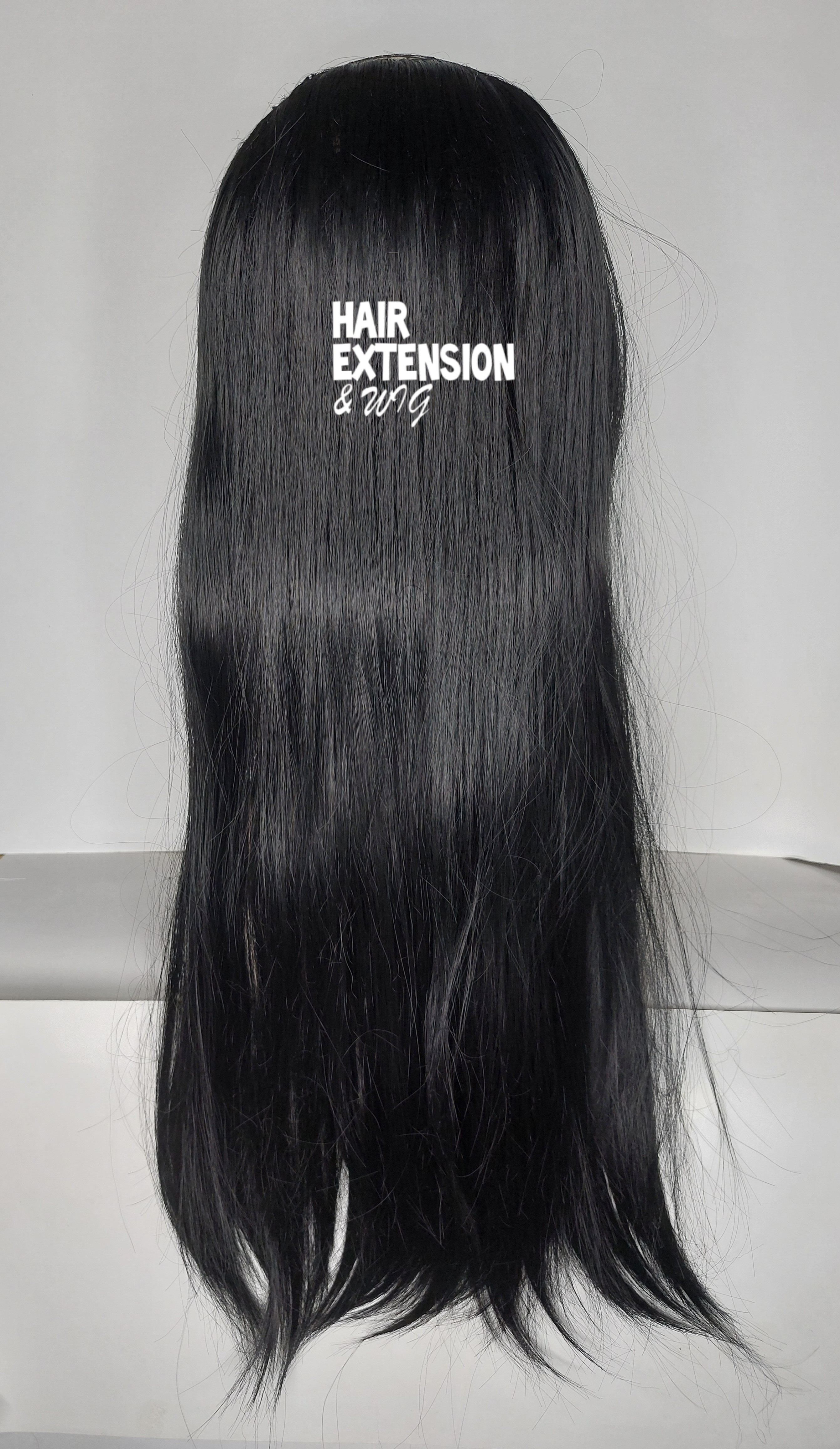 Straight 220gm 26" dark black (1) Half Wig product-image