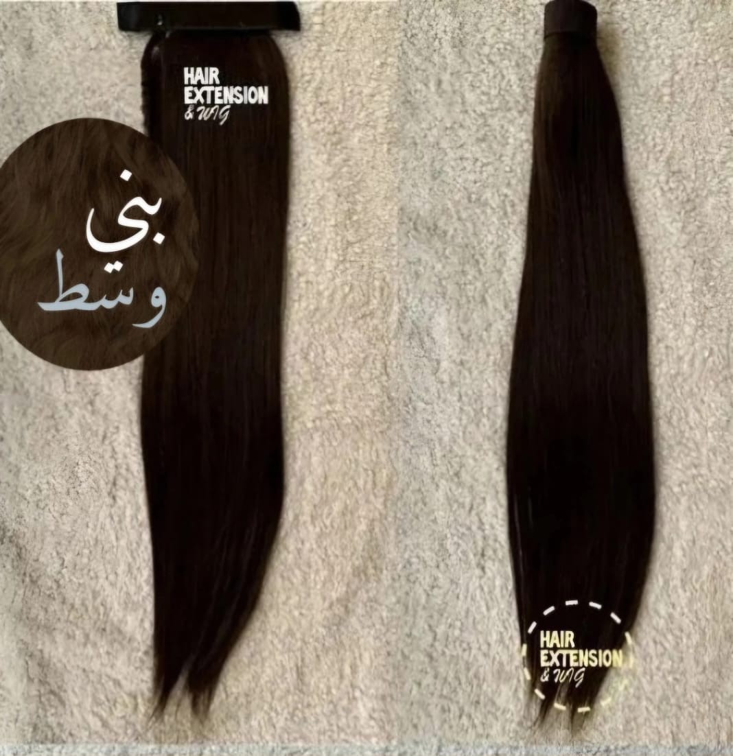 Straight Elastic Roll ponytail 130G 26" medium brown product-image