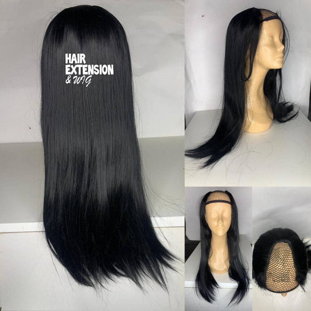 Straight "28 inch " 220gm black (sht1) U Part Wig product-image