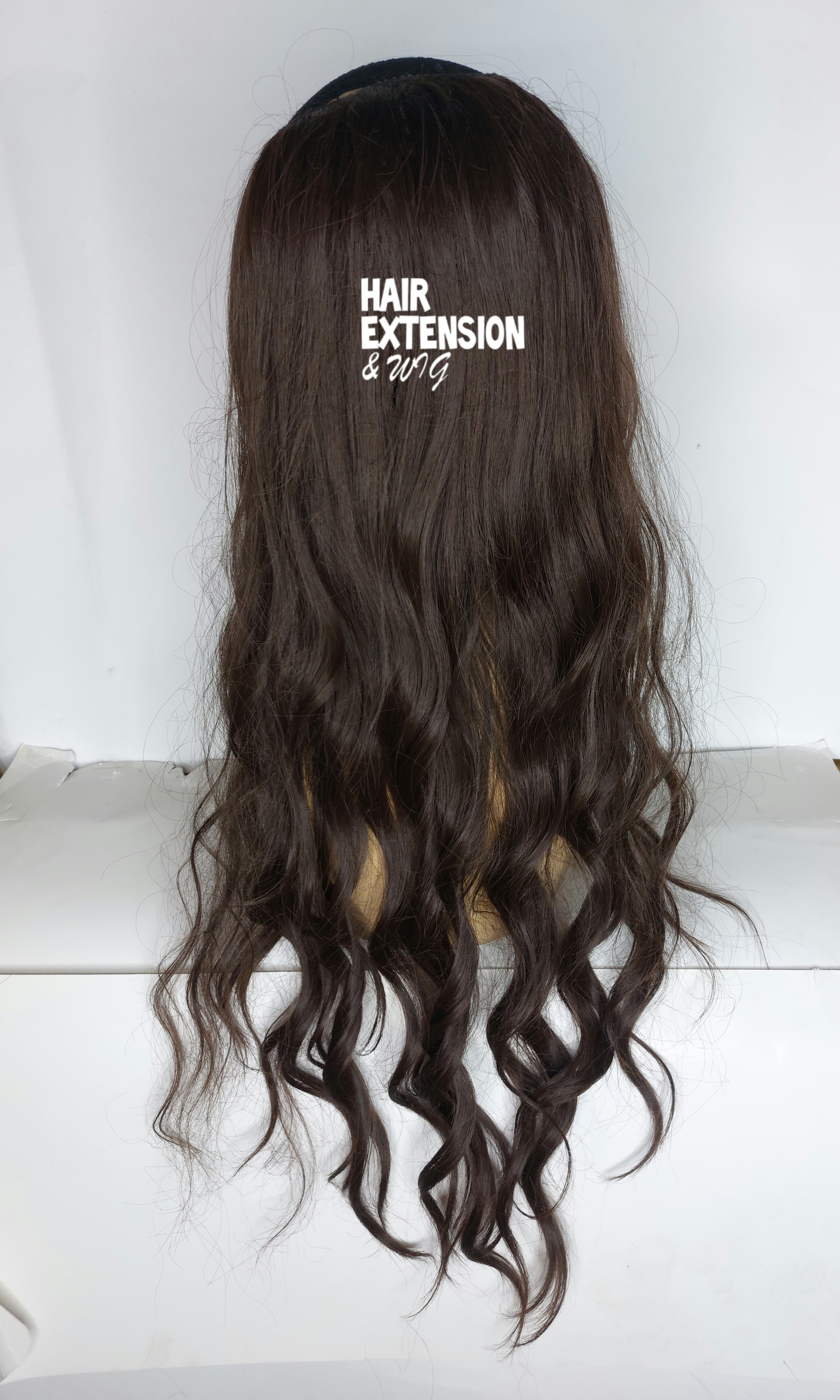 Body wave 230gm 28" reddish dark brown (6A) Half Wig product-image